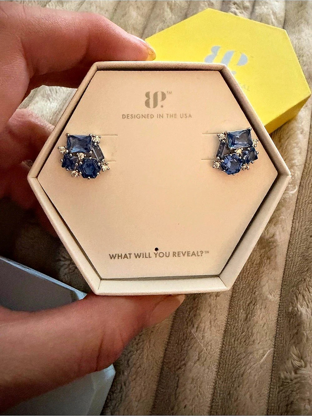 Blue Cluster Earrings New